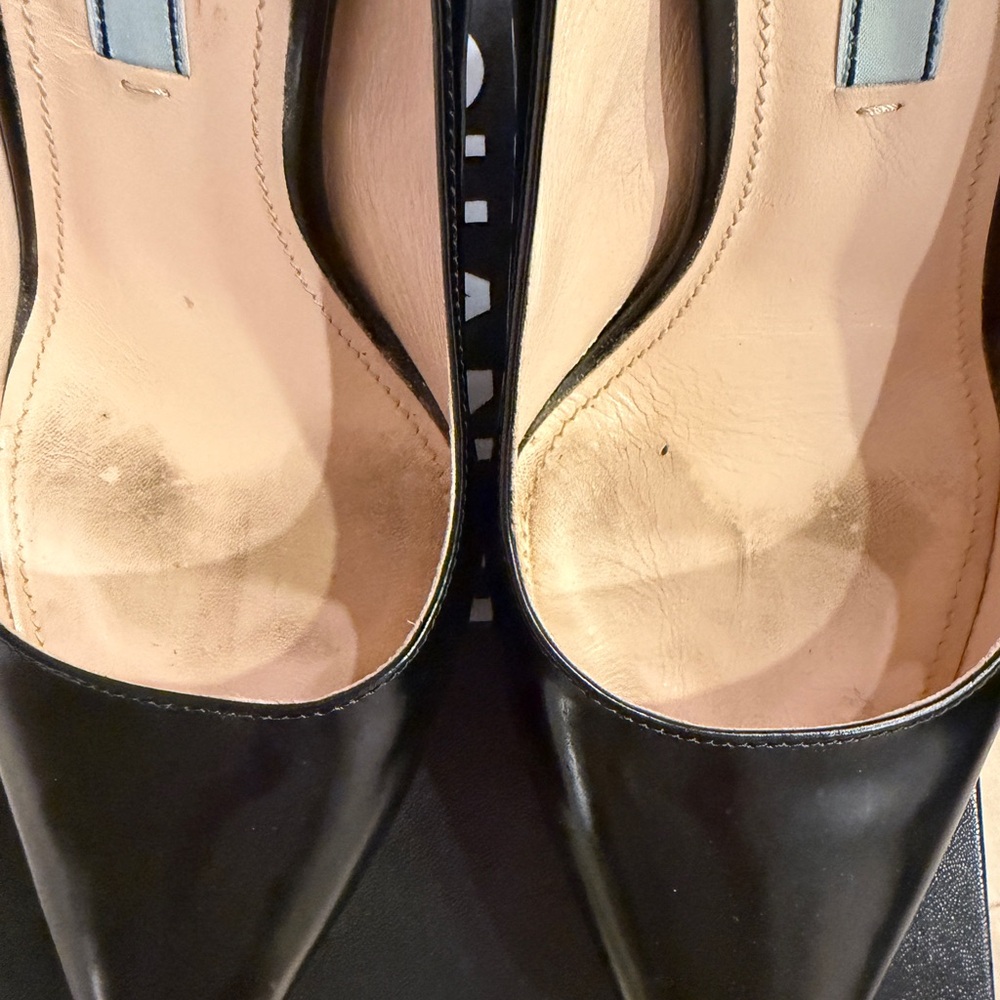 Prada Black Leather Heels - Picture 4 of 5